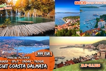 CIRCUIT COASTA DALMATA: Zagreb • Parcul National Plitvice • Split • Trogir • Zadar • 4 zile (Joi 29 Octombrie - Duminică 1 Noiembrie 2026) • 399 Eur/loc